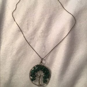 Natural Stone Tree of Life Healing Necklace